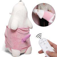 Polar Bear Sex Machine - Şarjlı Kumandalı İleri Geri Hareketli Isıtmalı Titreşimli Peluş Ayı Sex Makinesi