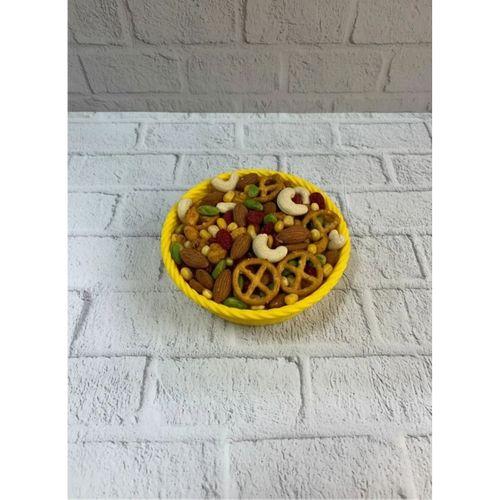 Yuvarlak Çerezlik Sarı Canlı Renkli Dekoratif Sunum Kasesi