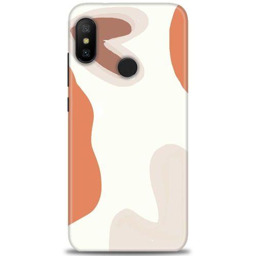 Xiaomi Mi A2 Lite Kılıf HD Baskılı Kılıf - Kahve Kalp + Tam Ekran Koruyucu