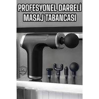 Masaj Tabancası 4 Başlıklı Kas ve Vücut Ağrıları İçin Şarjlı Darbeli