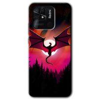 Xiaomi Redmi 10C Kılıf HD Desen Baskılı Arka Kapak + Temperli Cam - Dragon Night