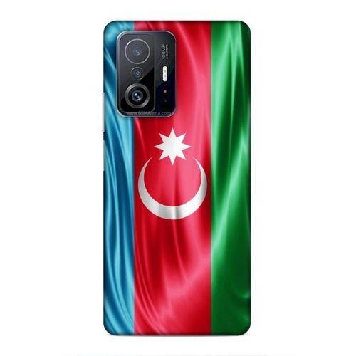 Xiaomi Mi 11T Pro 5G Uyumlu Kılıf Azarbaijan (36) Glitter Kılıf Tam Bayrak