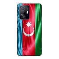Xiaomi Mi 11T Pro 5G Uyumlu Kılıf Azarbaijan (36) Glitter Kılıf Tam Bayrak