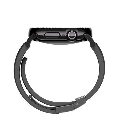 Apple Watch 10 46mm Amazingthing Gleam Fit FullGuard Taşlı Sert PC Kasa ve Ekran Koruyucu