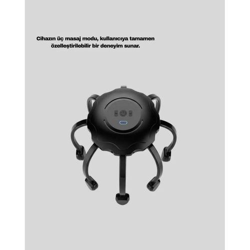 Çok Noktalı Elektrikli Kafa Masaj Cihazı 3 Modlu Rahatlatıcı Masaj