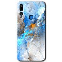 Huawei Y9 Prime 2019 Kılıf Kapak - Mavi Buzul +Hayalet Ekran Yandan Gözükmez