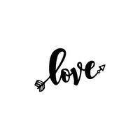 Kalın Love Oku Sticker Duvar Dekor Sticker 40 X 24 Cm