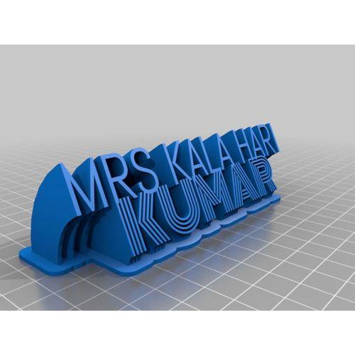 My Customized Sweeping Name Plate 2 Lines 2 Fonts Remix (Bu ürün Sadece Plastik parçadır - Almadan Önce Soru Sorabilirsiniz)