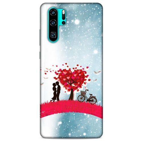 Lopard Huawei P30 Pro Uyumlu Kılıf Bahar (20) Koruyucu Kılıf Kalpli Ağaç