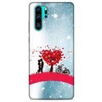 Lopard Huawei P30 Pro Uyumlu Kılıf Bahar (20) Koruyucu Kılıf Kalpli Ağaç