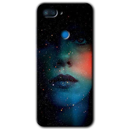 Xiaomi Mi 8 Lite Kılıf HD Desen Baskılı Arka Kapak - Karanlık Kadın
