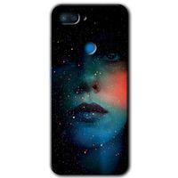 Xiaomi Mi 8 Lite Kılıf HD Desen Baskılı Arka Kapak - Karanlık Kadın