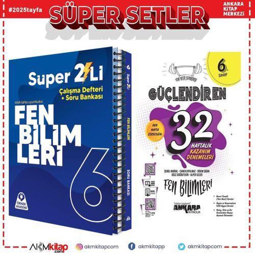 Örnek Akademi 6.Sınıf Süper İkili Fen Bilimleri ve Ankara 32 Haftalık Deneme Seti 2 Kitap