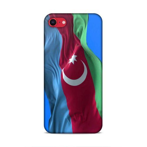Apple iPhone SE 2020 Uyumlu Kılıf Azarbaijan (6) Silikon Kılıf Dalgalanan Bayrak