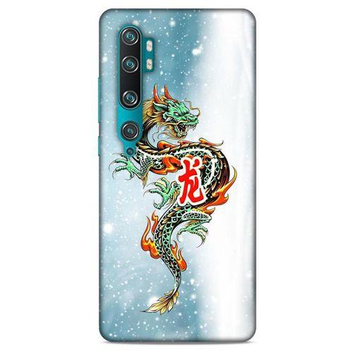 Xiaomi Mi Cc9 Pro Kılıf Dragons (29) Arka Koruma Kılıfı Tatoo Mavi Ejderha