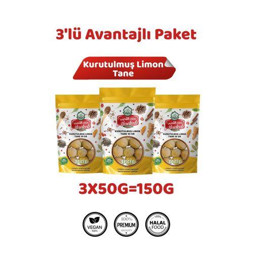 Kurutulmuş Limon Tane 3 X 50 gr ( 3'lü Paket ) C Vitamini Katkısız Organik
