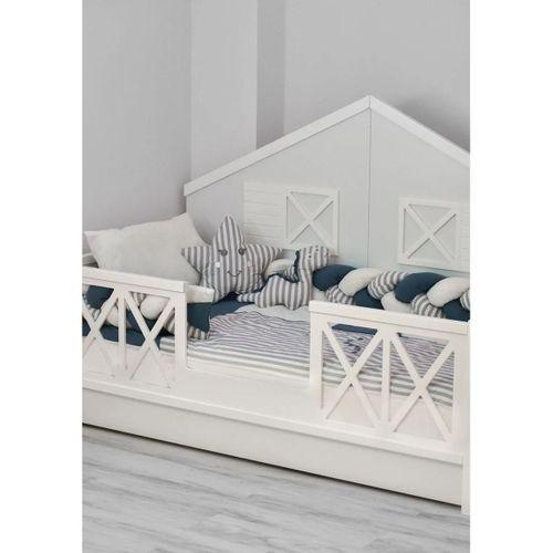 Bibaby Bibaby Dino Saç Örgü Montessori Uyku Seti 69114 İndigo