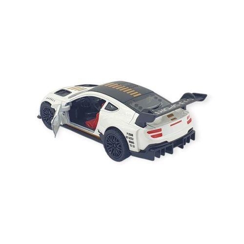 Çek Bırak Araba Metal - 3672C - Beyaz - Sarı