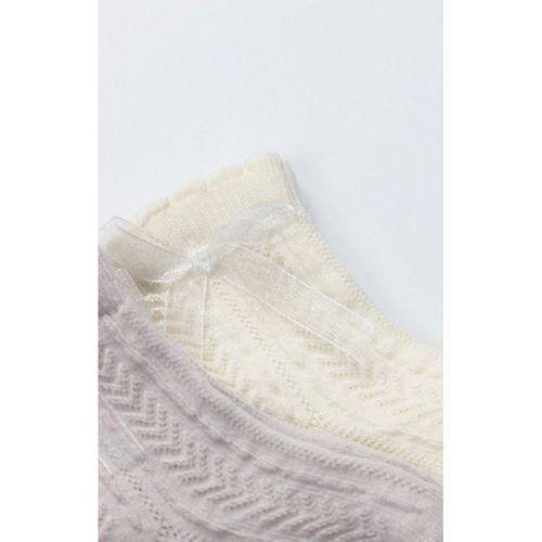 Bistyle Bistyle Fiyonklu Penye Soket Çorap 2li 10149 Taş