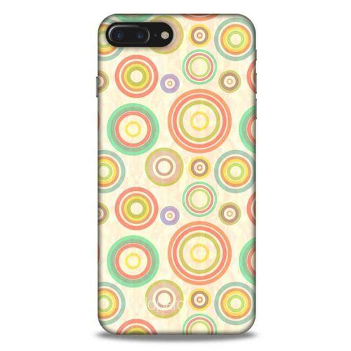 Apple Iphone 8 Plus Kılıf Pastel Renkler (29) Arka Koruma Kılıfı Kırmızı Yeşil