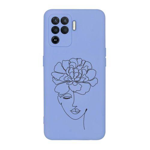 Oppo Reno 5 Lite Flower Women Desenli Premium Silikonlu Telefon Kılıfı