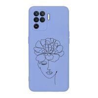 Oppo Reno 5 Lite Flower Women Desenli Premium Silikonlu Telefon Kılıfı