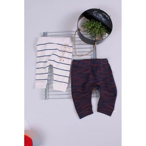 Erkek Bebek Desenli 2'li Pantolon 3/12 Ay