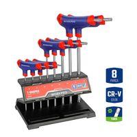 WORKPRO WP200543 8 Parça CR-V T Tipi Uzun Delikli Torx Profesyonel Allen Anahtar Takımı