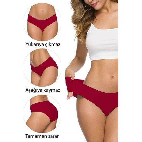 8 Adet Kadın Dikişsiz Lazer Kesim Esnek İz Yapmayan Külot S4