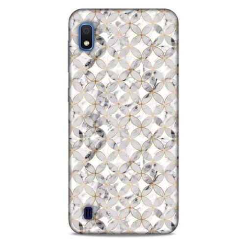 Mermer Desenli (37) Tema Silicone Cover Gümüş Gri Samsung Galaxy A10 Kılıf