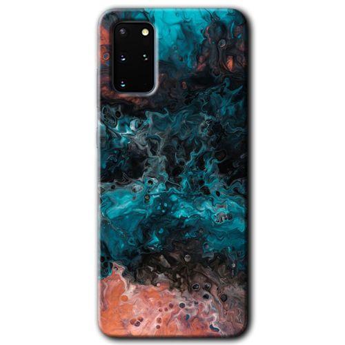 Galaxy S20 Plus Kılıf HD Desen Baskılı Arka Kapak - Liquid Colorfull