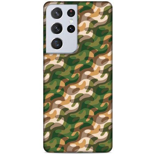 Lopard Samsung Galaxy S21 Ultra Uyumlu Kılıf Kamuflaj (95) Back Cover