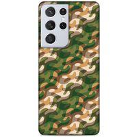 Lopard Samsung Galaxy S21 Ultra Uyumlu Kılıf Kamuflaj (95) Back Cover