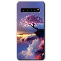 Potkal Hediye Fabrikası Samsung Galaxy S10 Plus Kılıf HD Desen Baskılı Arka Kapak - Wash Red Wall