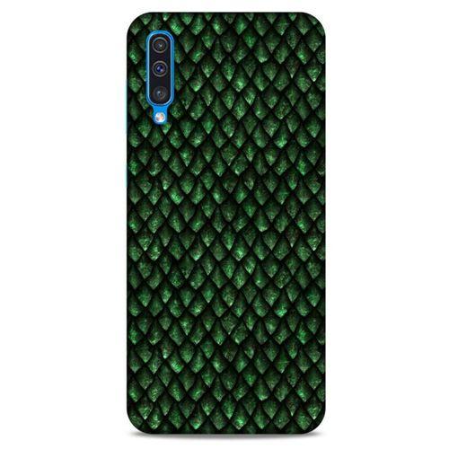 Samsung Galaxy A50 Kılıf Dragons (5) Koruma Kabı Ejderha Koyu Yeşil Pul