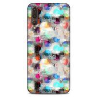 Huawei P20 Pro Kılıf Pastel Renkler (8) Baskılı Kılıf Turkuaz Beyaz