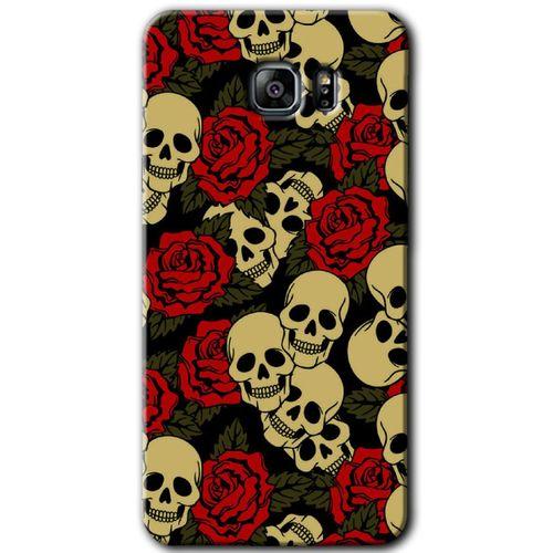 Samsung Galaxy Note 5 Kılıf HD Desen Baskılı Arka Kapak + Temperli Cam - Kurukafa Aşk