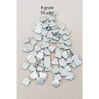 Oya Abiye Bileklik Kolye Pleksi Metalik Plastik Pul Gümüş Renk 8 gram 70 adet - BNC530