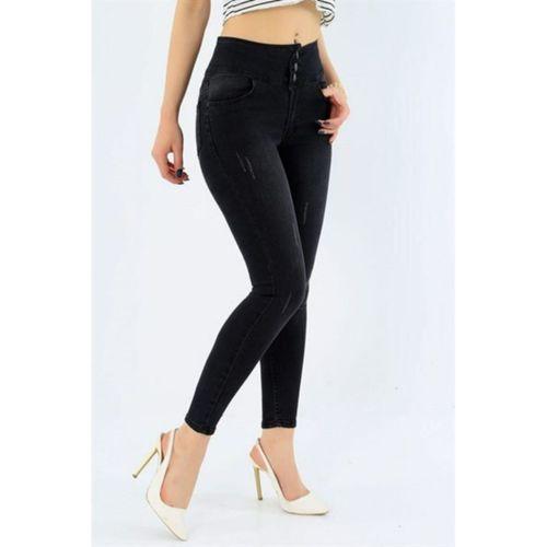 Yüksek Bel Likralı Kot Pantolon