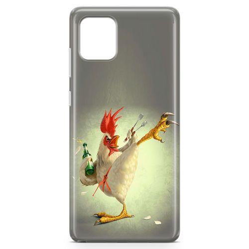 Samsung Galaxy A81 Kılıf Çılgın Tavuk Arka Kapak Koruma Desenli Full Koruyucu