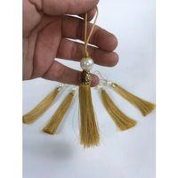 FdayAksesuar Püskül Vizon Gold Kapaklı İncili Püskül 5 Adet Boy 12 Cm