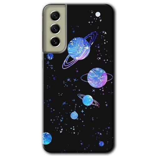 Potkal Hediye Fabrikası Samsung Galaxy S21 FE HD Baskılı Kılıf + 9D Tam Ekran Koruyucu - Samanyolu Galaksi