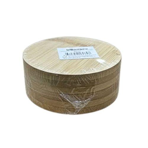 6'li Yuvarlak Bambu Çay Tabağı