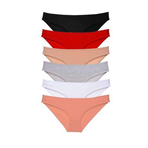 6 adet Süper Eko Set Likralı Kadın Slip Külot Renk 1