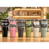 700 Ml Taşıma Kulplu Paslanmaz Çelik Termos Mug - Vakumlu Isı Yalıtımlı Bardak Alk4628