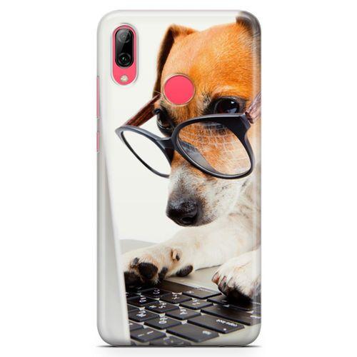 Huawei Y7 Prime 2019 Kılıf Gözlüklü Terrier Arka Kapak Koruma Desenli Full Koruyucu