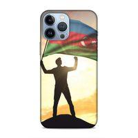 Apple iPhone 13 Pro Max Uyumlu Kılıf Azarbaijan (3) Kapak Azerbaycan Bayrak