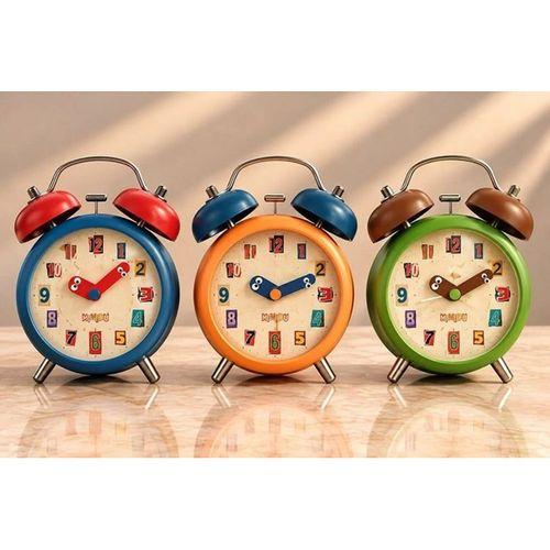 Metal Çift Zilli Çalar Saat Alk6460