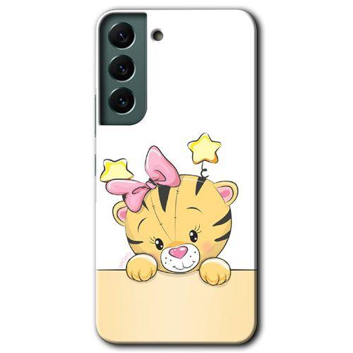 Galaxy S22 Kılıf HD Desen Baskılı Arka Kapak - Sevimli Kedi