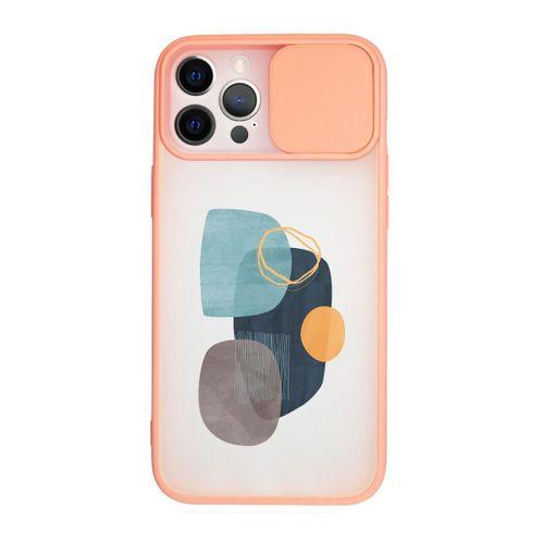 iPhone 12 Pro Wall Art Desenli Kamera Koruma Sürgülü Kapaklı Telefon Kılıfı